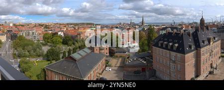 Aarhus, Danemark : vue aérienne de la ville Banque D'Images