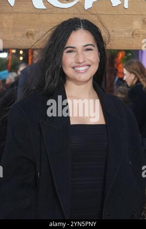 Mabel arrive pour la première britannique de Moana 2 au Cineworld Leicester Square Cineworld Leicester Square, au centre de Londres. Date de la photo : dimanche 24 novembre 2024. Banque D'Images