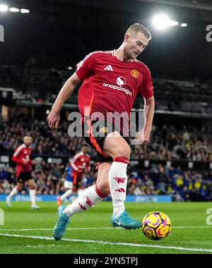 Matthijs de Ligt de Manchester United lors du match de premier League à Portman Road, Ipswich. Date de la photo : dimanche 24 novembre 2024. Banque D'Images