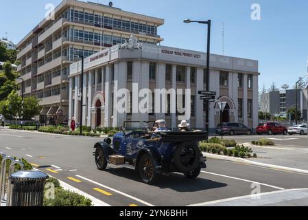 NAPIR, NOUVELLE-ZÉLANDE, 10 JANVIER 2023, célèbres bâtiments Art Déco dans le centre-ville de Napier, Île du Nord de la Nouvelle-Zélande Banque D'Images