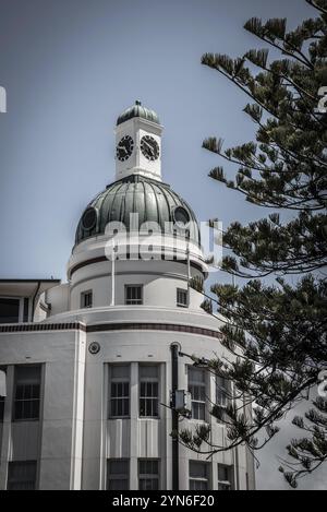 Le dôme du centre-ville de Napier, Île du Nord de la Nouvelle-Zélande Banque D'Images