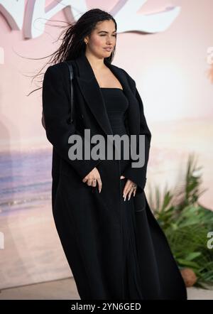 LONDRES, ANGLETERRE - 24 NOVEMBRE : Mabel assiste à la première britannique de 'Moana 2' au Cineworld Leicester Square le 24 novembre 2024 à Londres, Angleterre. (Photo de lounisPhotography / Alamy Live News) Banque D'Images