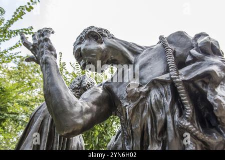 PHILADELPHIE, USA, 22 AOÛT 2019 : sculpture célèbre des Burghers de Calais d'Auguste Rodin à Philadelphie, USA, Amérique du Nord Banque D'Images