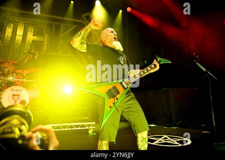 Londres, Royaume-Uni. ROYAUME-UNI. 23 novembre 2024. LONDRES, ANGLETERRE - 23 NOVEMBRE : Scott Ian de "Anthrax" se produisant à Eventim Apollo le 23 novembre 2024 à Londres, Angleterre. CAP/Mar © Mar/Capital Pictures crédit : Capital Pictures/Alamy Live News Banque D'Images