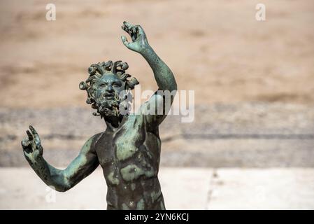 POMPÉI, ITALIE, 04 MAI 2022, le célèbre faun dansant dans la maison pompéienne du faun, Italie du Sud Banque D'Images