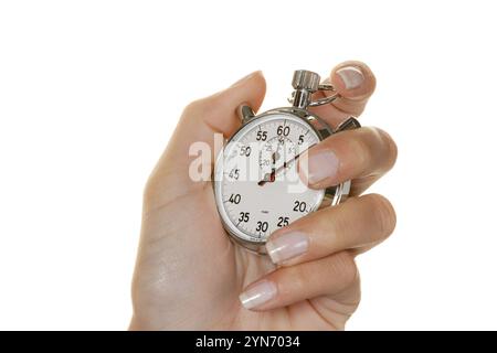 Une aiguille avec un chronomètre Studio Shot, Autriche, Europe Banque D'Images