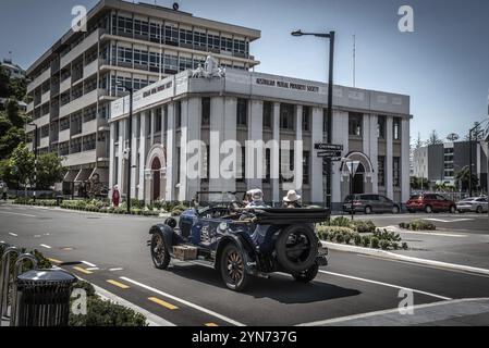 NAPIR, NOUVELLE-ZÉLANDE, 10 JANVIER 2023, célèbres bâtiments Art Déco dans le centre-ville de Napier, Île du Nord de la Nouvelle-Zélande Banque D'Images