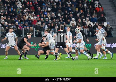 Turin, Italie. 23 novembre 2024. Turin, Italie - 23 novembre : Rugby - Autumn Nations Series 2024 match entre l'Italie et la Nouvelle-Zélande au stade Allianz le 23 novembre 2024 à Turin, Italie. Federico Ruzza Italie (photo de Tonello Abozzi/Pacific Press) crédit : Pacific Press Media production Corp./Alamy Live News Banque D'Images