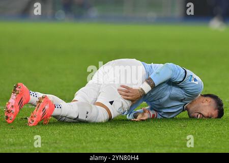 Rome, Latium. 24 novembre 2024. Mattia Zaccagni de SS Lazio lors du match de série A entre Lazio et Bologne au stade olympique de Rome, Italie, le 24 novembre 2024. Crédit crédit : massimo insabato/Alamy Live News Banque D'Images