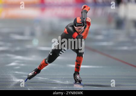 Nagano, Japon. 24 novembre 2024. Carolina Hiller (CAN) patinage de vitesse : Coupe du monde de patinage de vitesse ISU 2024/25 Nagano 500m féminin à M-Wave à Nagano, Japon . Crédit : Naoki Morita/AFLO SPORT/Alamy Live News Banque D'Images