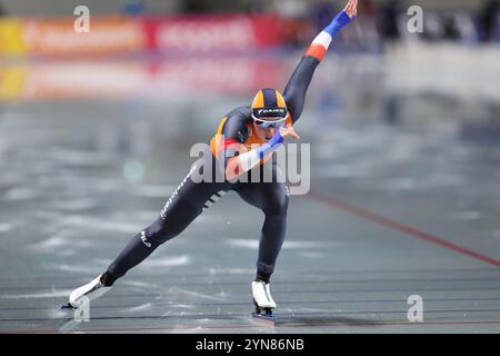 Nagano, Japon. 24 novembre 2024. Verkerk Naomi (NED) patinage de vitesse : Coupe du monde de patinage de vitesse ISU 2024/25 Nagano 500m féminin à M-Wave à Nagano, Japon . Crédit : Naoki Morita/AFLO SPORT/Alamy Live News Banque D'Images