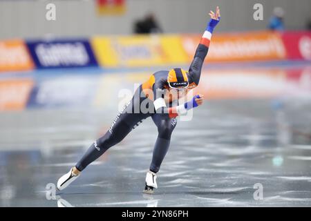 Nagano, Japon. 24 novembre 2024. Jutta Leerdam (NED) patinage de vitesse : Coupe du monde de patinage de vitesse ISU 2024/25 Nagano 500m féminin à M-Wave à Nagano, Japon . Crédit : Naoki Morita/AFLO SPORT/Alamy Live News Banque D'Images