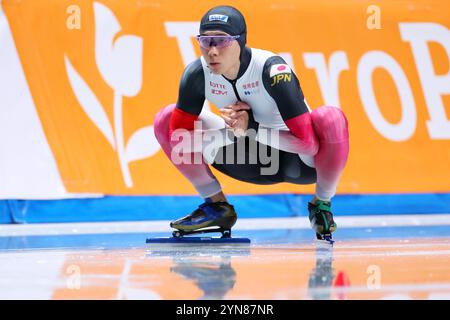 Nagano, Japon. 24 novembre 2024. Wataru Morishige (JPN) patinage de vitesse : Coupe du monde ISU de patinage de vitesse 2024/25 Nagano 500m hommes à M-Wave à Nagano, Japon . Crédit : Naoki Nishimura/AFLO SPORT/Alamy Live News Banque D'Images