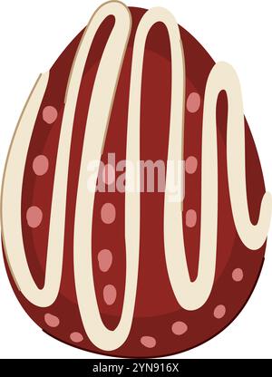 traiter l'illustration vectorielle de dessin animé d'oeuf de chocolat Illustration de Vecteur