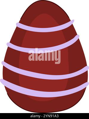 illustration vectorielle de dessin animé d'oeuf de chocolat doux Illustration de Vecteur