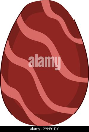 illustration vectorielle de dessin animé d'oeuf de chocolat riche Illustration de Vecteur
