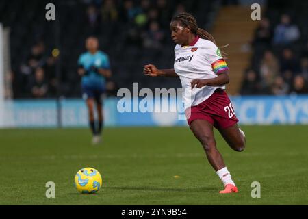 Bromley, Royaume-Uni. 24 novembre 2024. Viviane Asseyi lors de London City Lionesses vs West Ham United en Coupe de la Ligue féminine. Banque D'Images