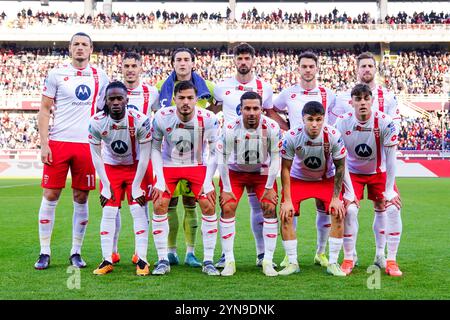 Turin, Italie. 24 novembre 2024. Formation AC Monza lors du championnat italien Serie A match de football entre Torino FC et AC Monza le 24 novembre 2024 au Stadio Olimpico Grande Torino à Turin, Italie - photo Morgese-Rossini/DPPI crédit : DPPI Media/Alamy Live News Banque D'Images