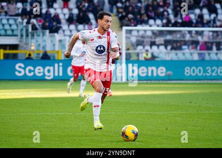 Turin, Italie. 24 novembre 2024. Pedro Pereira (AC Monza) lors du championnat italien Serie A match de football entre Torino FC et AC Monza le 24 novembre 2024 au Stadio Olimpico Grande Torino à Turin, Italie - photo Morgese-Rossini/DPPI crédit : DPPI Media/Alamy Live News Banque D'Images