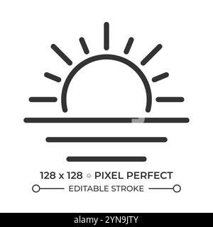 Icône linéaire Sunrise Illustration de Vecteur
