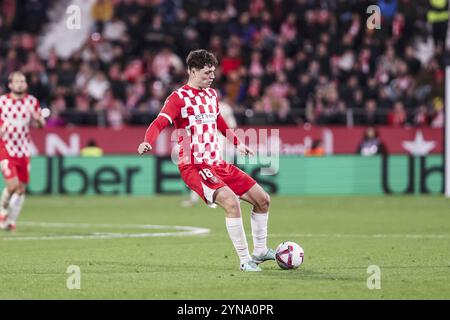 Ladislav Krejci du Girona FC lors du match de football de la Liga entre le Girona FC et le RCD Espanyol le 23 novembre 2024 à l'Estadio de Montilivi à Gérone, Espagne Banque D'Images