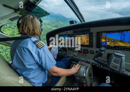 Papouasie-Nouvelle-Guinée, Eastern Highlands province, Goroka, avion de Mission Aviation Fellowship (MAF) Banque D'Images