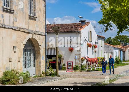 France, Charente-maritime, Saintonge, Brouage, labellisé les plus Beaux villages de France, rue au centre du village Banque D'Images