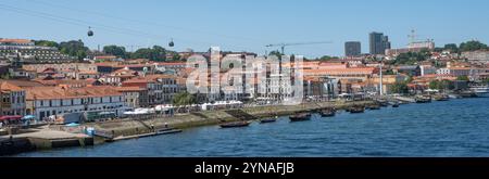 Portugal, région nord, Vila Nova de Gaia et fleuve Douro Banque D'Images