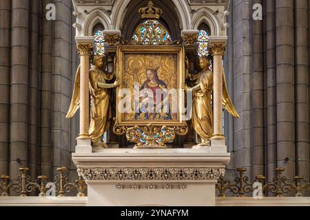 France, Ille et Vilaine, Rennes, place Sainte-Anne, intérieur de l'église Saint-Aubin en notre-Dame-de-bonne-Nouvelle Banque D'Images