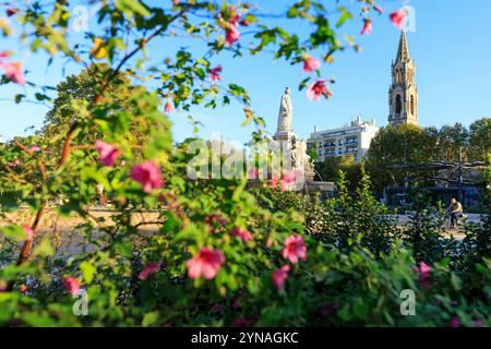 France, Gard (30), Nîmes, esplanade du général de Gaulle, fontaine pradier Banque D'Images