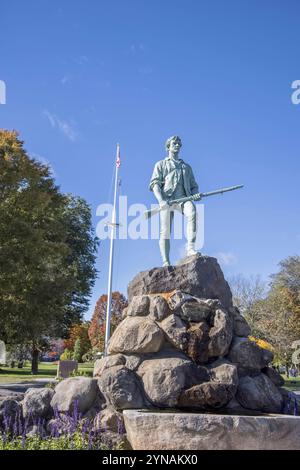 Statue de minuteman sur lexington commun à lexington Massachusetts usa Banque D'Images