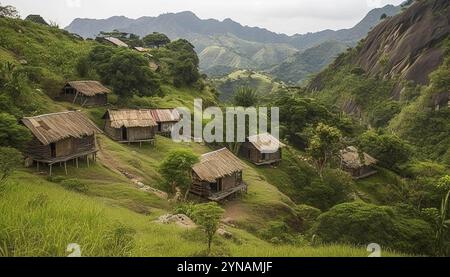 DATE D'ENREGISTREMENT NON INDIQUÉE MALAISIE KUALA LUMPUR 25/11/2024 . Les Malaisiens indigènes déplacés font face à des quantités incertaines de la forêt tropicale FutureVast qui autrefois couvrait la Malaisie péninsulaire ont été coupées ou brûlées à des fins commerciales. Le pays est le deuxième producteur mondial d'huile de palme, après l'Indonésie, et également un important négociant mondial dans les industries du bois et du caoutchouc. Conduire à travers le pays on est confronté à un spectacle affligeant la destruction d'un paysage autrefois beau. Beaucoup d'Orang Asli, les peuples indigènes de Malaisie qui font leurs maisons dans la forêt, l'ont été Banque D'Images