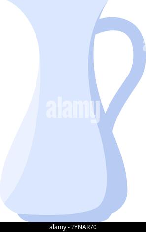Pichet en verre de vecteur dans un style plat. Récipient pour boissons pour pique-niques, banquettes, institutions publiques et établissements de restauration. L'icône est adaptée f Illustration de Vecteur