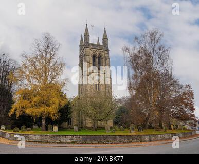 Église All Saints à Helmsley un jour d'hiver. North Yorkshire, Royaume-Uni Banque D'Images