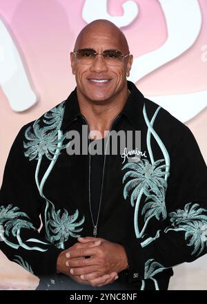 Dwayne Johnson assiste à la première britannique de « Moana 2 » au Cineworld Leicester Square à Londres, en Angleterre. Banque D'Images