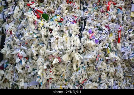 Meryemana, le mur des vœux près de la Maison de la Vierge Marie, Selçuk, Province de İzmir, Turquie, Asie occidentale Banque D'Images