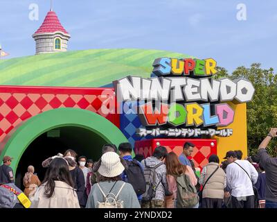 Konohana Ward, Osaka, Japon. 24 décembre 2023. Entrée de Nintendo Mario World dans Universal Studios à Osaka, Japon, Asie Banque D'Images