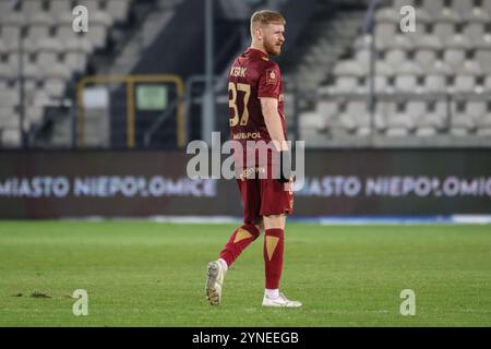 Cracovie, Pologne. 25 novembre 2024. Football 2024 2025 PKO BP Ekstraklasa Puszcza Niepolomice vs Widzew Lodz op : SEBASTIAN KERK crédit : Konrad Swierad/Alamy Live News Banque D'Images