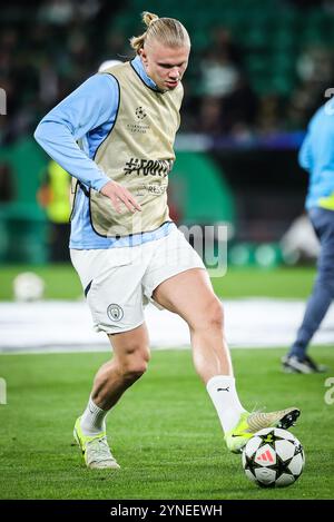 Lisbonne, Portugal. 05 novembre 2024. Erling HAALAND de Manchester City lors du match de football MD4 de l'UEFA Champions League, League phase entre Sporting CP et Manchester City le 5 novembre 2024 à l'Estadio Jose Alvalade à Lisbonne, Portugal - photo Matthieu Mirville/DPPI crédit : DPPI Media/Alamy Live News Banque D'Images