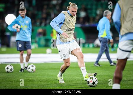 Lisbonne, Portugal. 05 novembre 2024. Erling HAALAND de Manchester City lors du match de football MD4 de l'UEFA Champions League, League phase entre Sporting CP et Manchester City le 5 novembre 2024 à l'Estadio Jose Alvalade à Lisbonne, Portugal - photo Matthieu Mirville/DPPI crédit : DPPI Media/Alamy Live News Banque D'Images