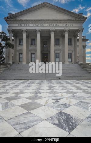 Historique United States Custom House Daytime Banque D'Images