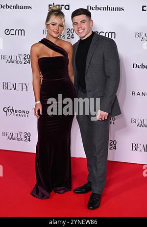 Londres, Royaume-Uni. 25 novembre 2024. George Baggs arrive aux Beauty Awards 2024, City Central à HAC. Crédit : Doug Peters/EMPICS/Alamy Live News Banque D'Images