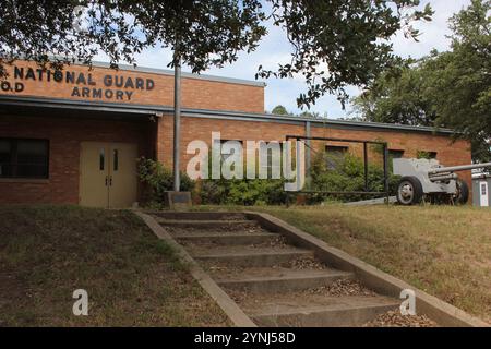 Tyler, TX - 28 août 2024 : arsenal abandonné de la Garde nationale du Texas situé à Tyler Texas Banque D'Images