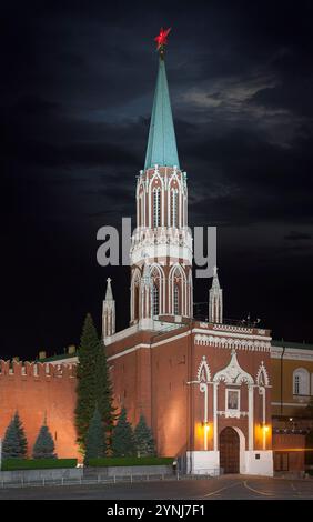 Tour Nikolskaya une des tours du Kremlin de Moscou, surplombant la place Rouge. Russie Banque D'Images