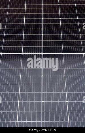 Plan détaillé d'un panneau solaire Banque D'Images