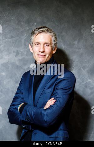 Bruxelles, Belgique. 26 novembre 2024. Guillaume Boutin, CEO de Proximus, pose pour le photographe lors d’une session de la commission parlementaire pour la mobilité et les entreprises publiques, au parlement fédéral, à Bruxelles, mardi 26 novembre 2024. BELGA PHOTO HATIM KAGHAT crédit : Belga News Agency/Alamy Live News Banque D'Images