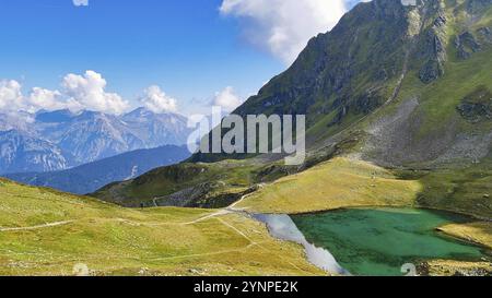 Magnifique Herzsee avec via ferrata Hochjoch Banque D'Images