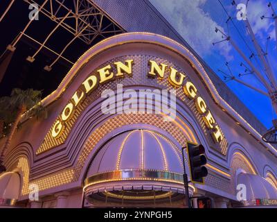 Golden Nugget Las Vegas Hotel and Casino est situé sur Fremont Street dans le centre-ville de Las Vegas. Banque D'Images