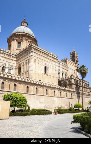 Cathédrale Métropolitaine de l'Assomption de la Vierge Marie. Palerme, Sicile. Italie Banque D'Images