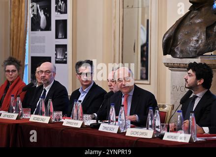 Milan, Italie la Forza del destino à la Scala programme inaugural de la saison Prima diffusa ithe photo::Conférence de présentation institutionnelle Banque D'Images